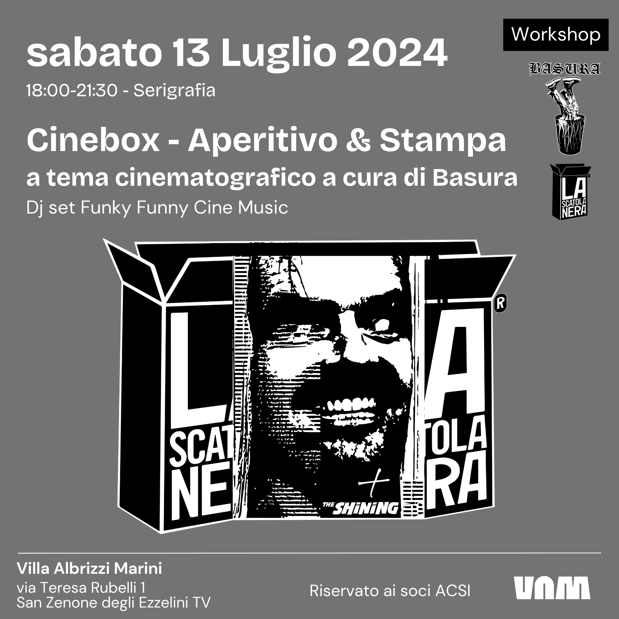 CINEBOX | Aperitivo & Stampa a tema cinematografico