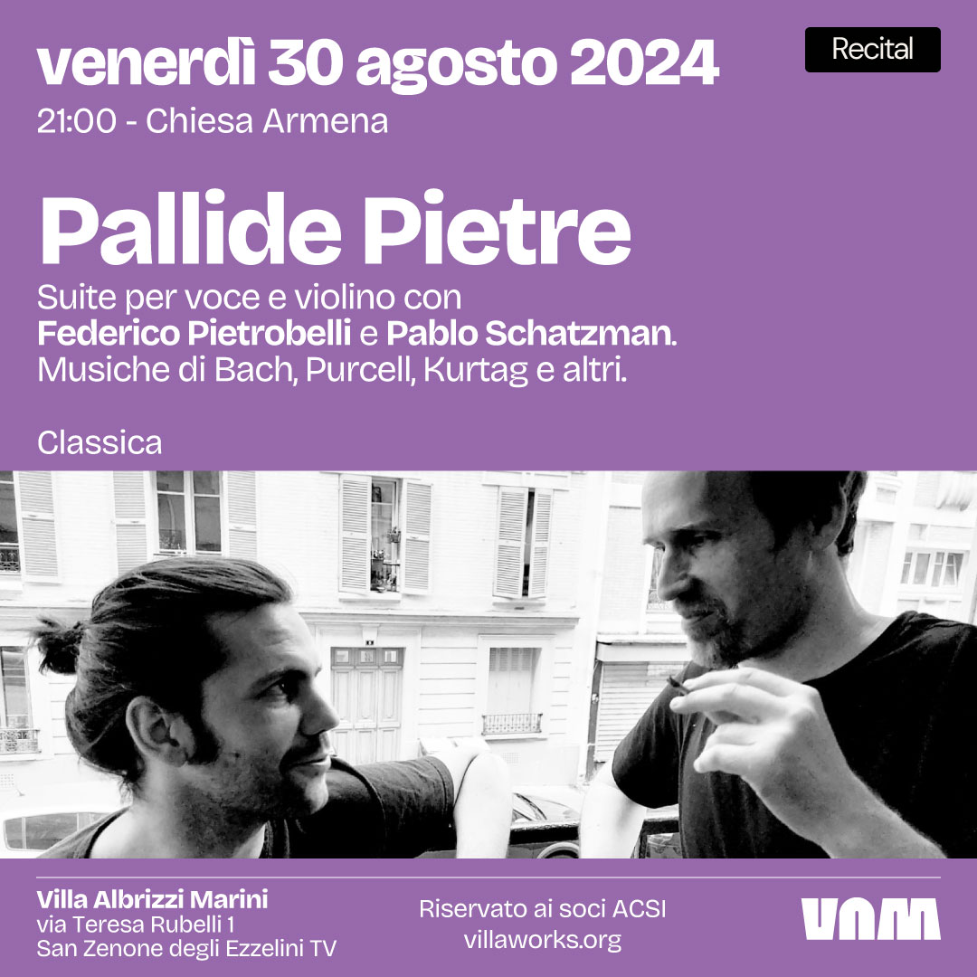 PALLIDE PIETRE suite per voce e violino