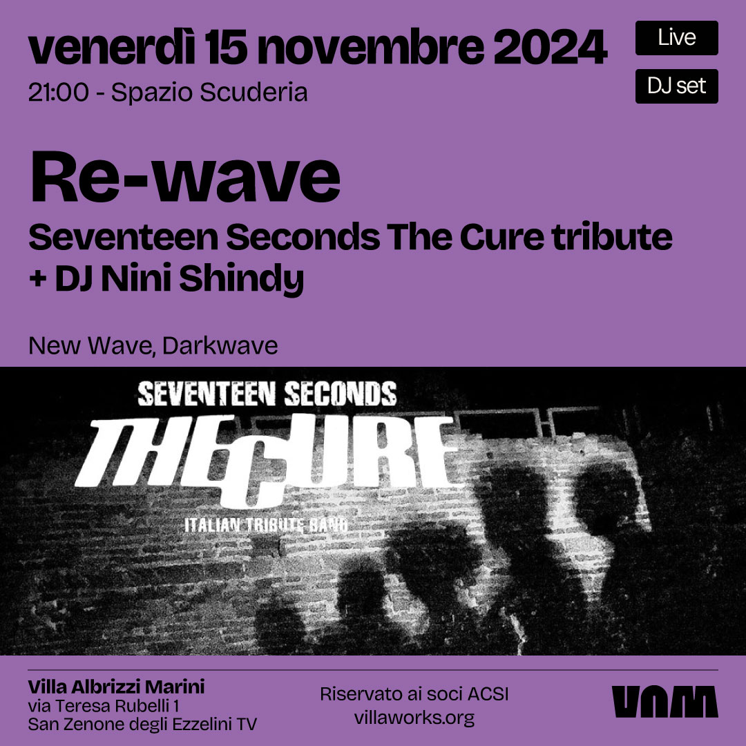 RE-WAVE con The Cure tribute + DJ Nini Shindy